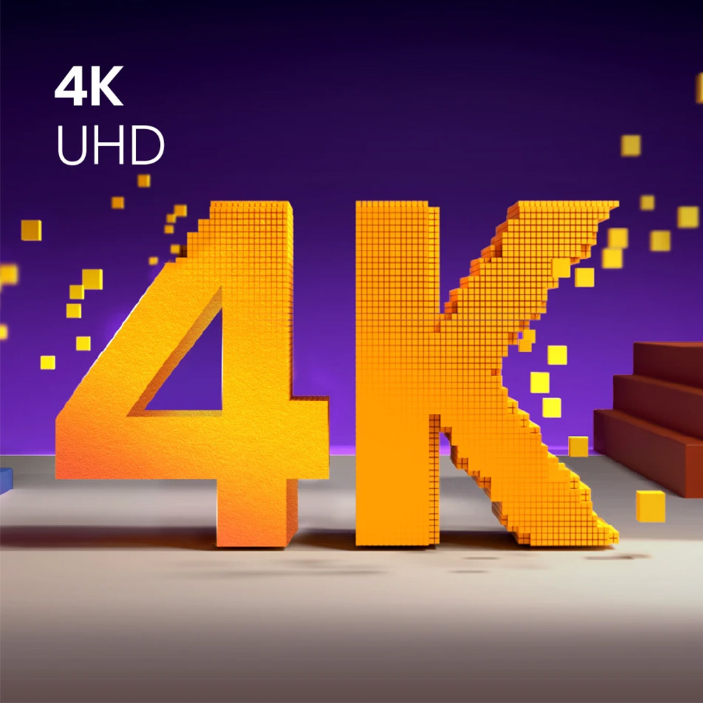 Độ phân giải 4K giúp hình ảnh sắc nét, nâng cao trải nghiệm xem hiệu quả